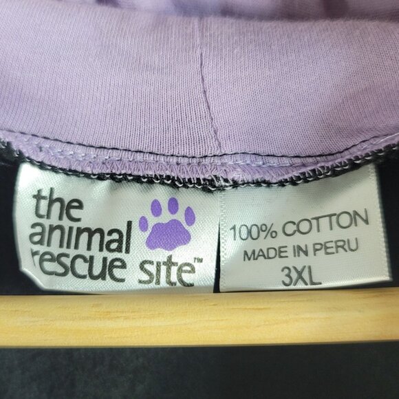 The Animal Rescue Site Pullover Sweatshirt Black 3X Hoodie Long Sleeve Paw Print - Picture 7 of 7